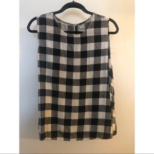 Gingham check tank